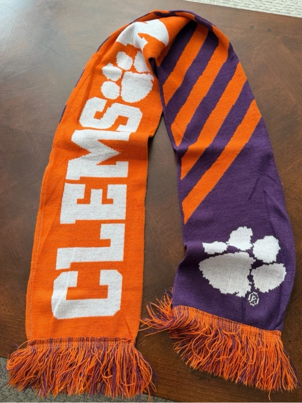 Clemson Orange & Purple Team Scarf